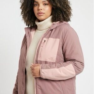 The North Face Women's Two-Tone Pink Hooded Ski Jacket